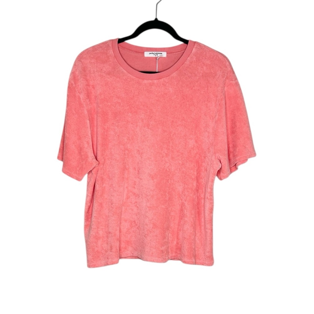PERFECTWHITETEE 100% Cotton Terry Cloth Donna T96 Short Sleeve Crew size Small